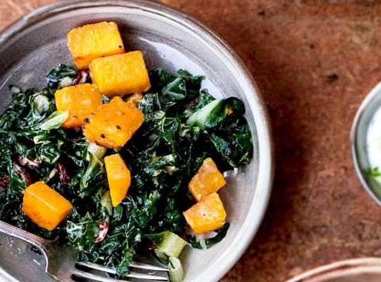 Silverbeet and Pumpkin Hash