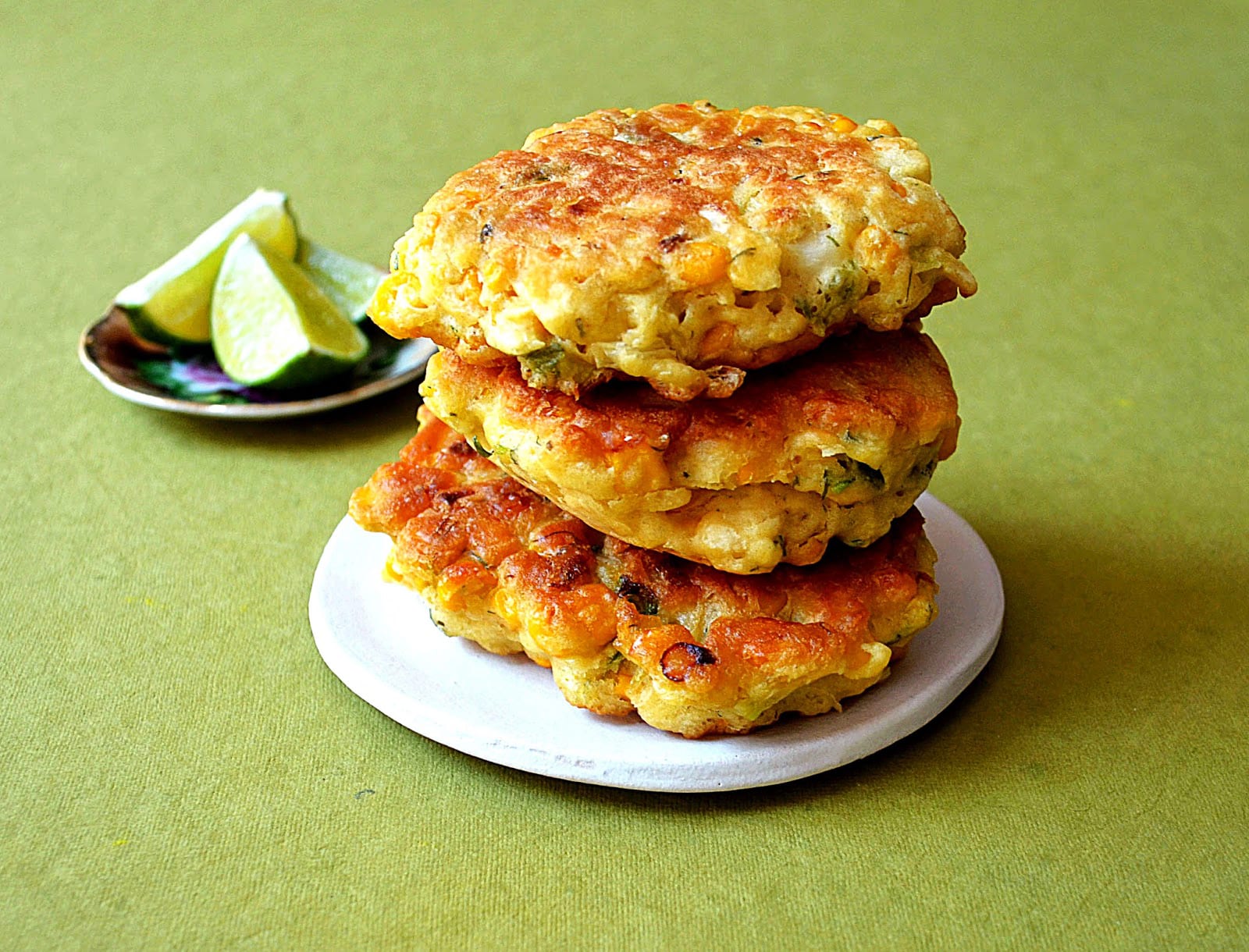 Air Fryer Cheesy Mexican Corn Cakes - Ginger Casa