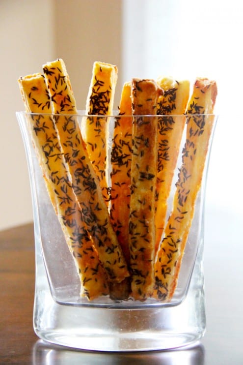 Cheese Sticks With Caraway Seed