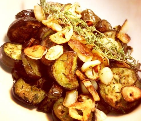Japanese Eggplant with Garlic and Thyme