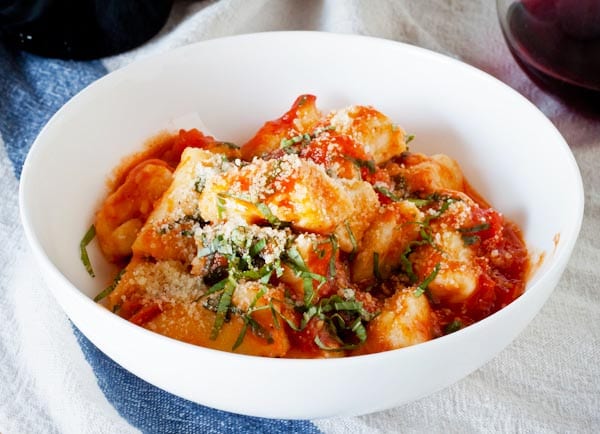 Homemade Gnocchi with Tomato Basil Sauce