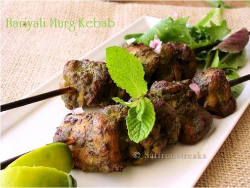 Minty Chicken Kebabs