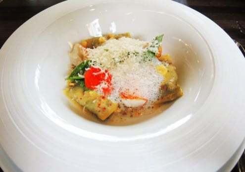 Swiss Chard Agnolotti at the Elm