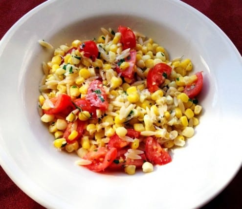 Orzo with Tomatoes and Corn