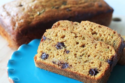 Pumpkin Zucchini Bread with Chocolate Chips