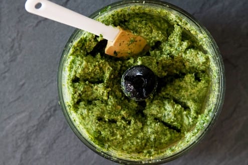 Carrot Green and Sunflower Seed Pesto