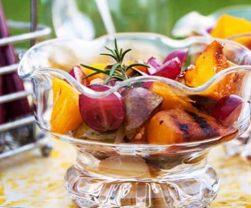 Grilled Fruit with Rosemary Honey