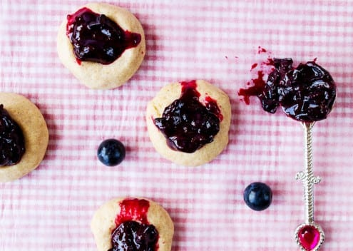 Blueberry Thumbprint Cookies