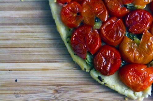 Zucchini and Roasted Tomato Tarte Tatin