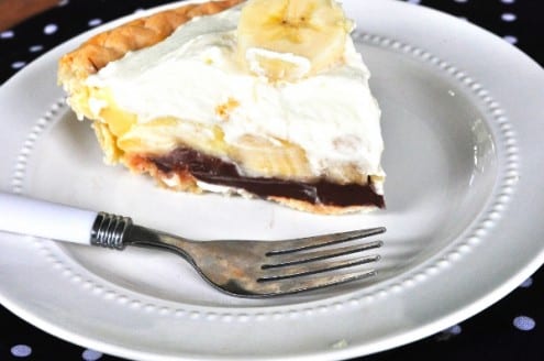 Banana Cream and Nutella Pie with Coconut Whipped Cream