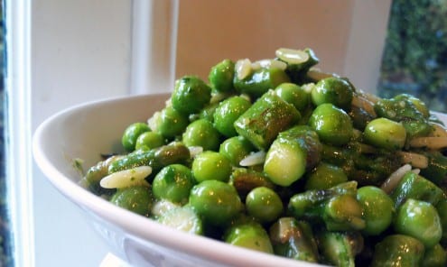 Peas and Asparagus with Arugula Pesto