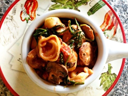 Tomato and Sausage Tortellini  