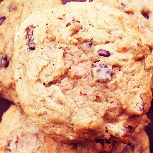 Banana Chocolate Chip Cookies