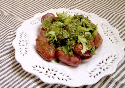 Smoked Salt Potatoes with Celery, Mustard and Dill