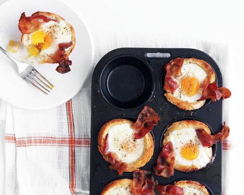 Bacon, Egg and Toast Cups