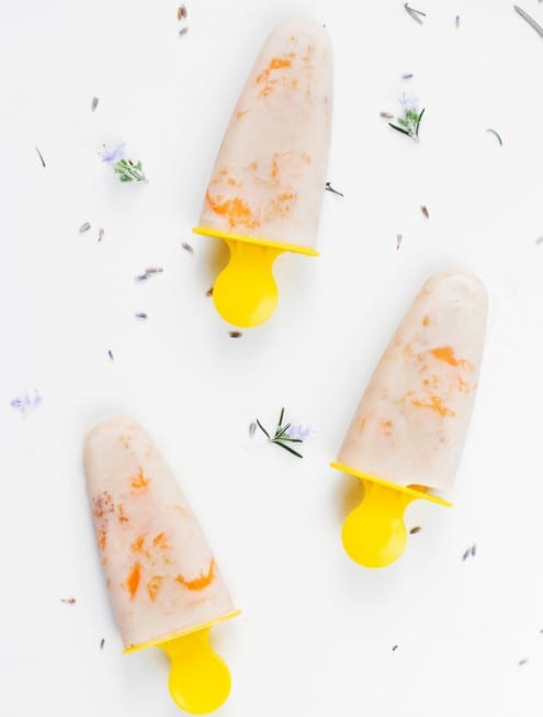 Peach & Lavender Coconut Milk Popsicles