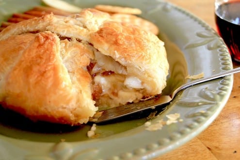 Brie En Croute with Apples and Onions