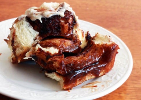 Frosted Cinnamon Buns with Apple Butter