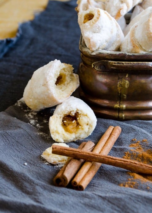 Cinnamon Walnut and Apple Roll Cookies