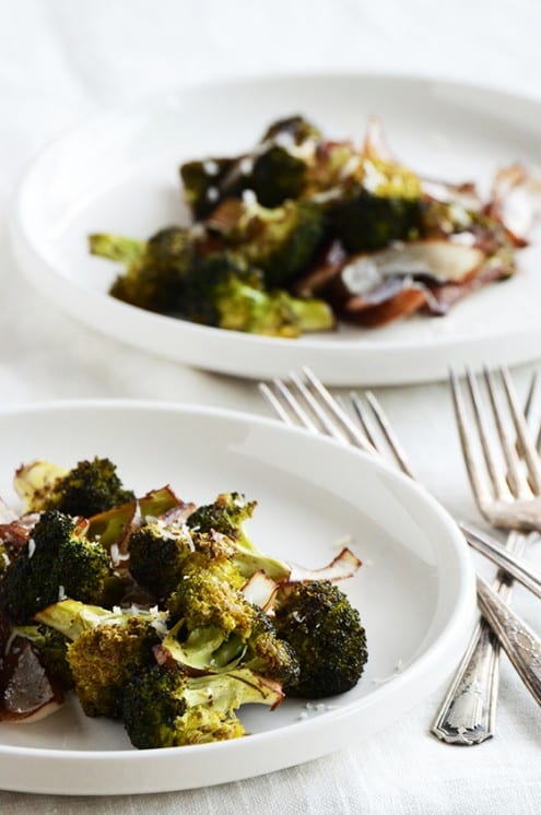 Balsamic-Roasted Broccoli and Onions