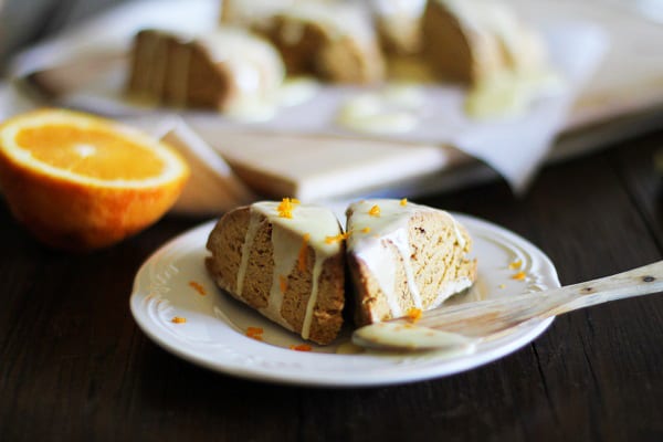 Sweet Potato Scones with Orange Glaze