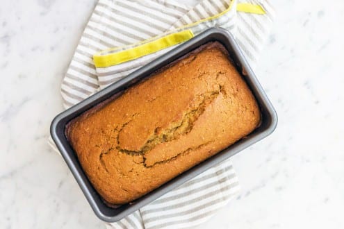 Pumpkin Beer Bread with Maple Spice Crème Fraîche