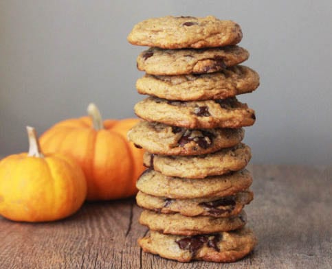 Pumpkin Spice Chocolate Chip Cookies