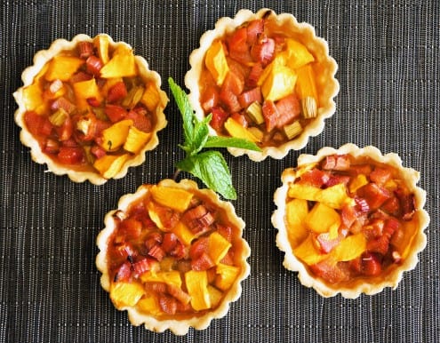 Mini Mango and Rhubarb Tarts