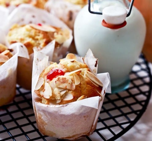 Cherry Almond Muffins