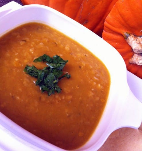 Pumpkin and Lentil Soup