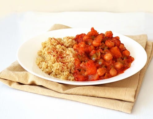 Tomato, Chickpea and Potato Stew with Toasted Quinoa