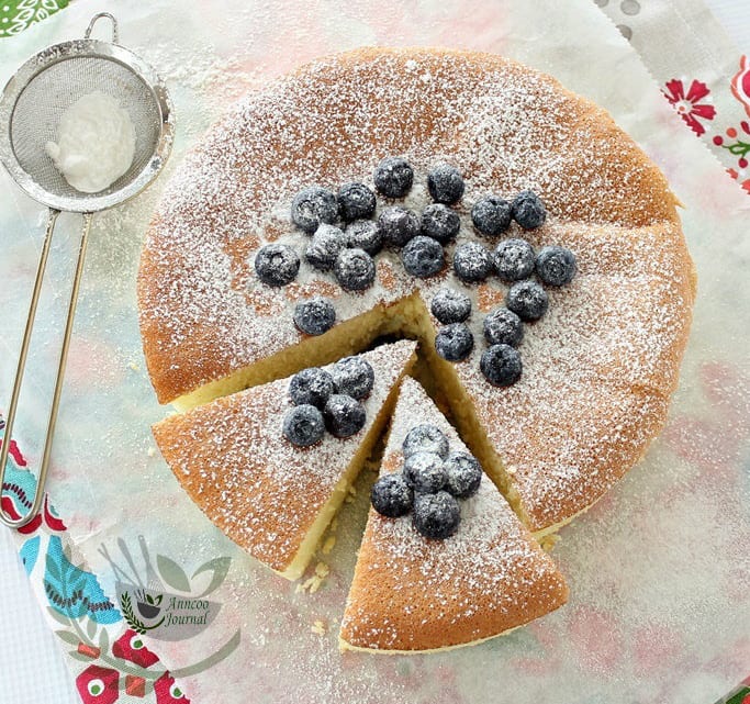 Blueberry & Lemon Tea Cake - Oh My Veggies