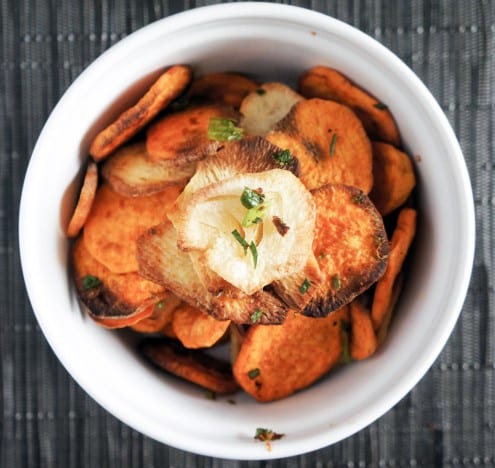 Ancho Lime Sweet Potato and Yucca Chips
