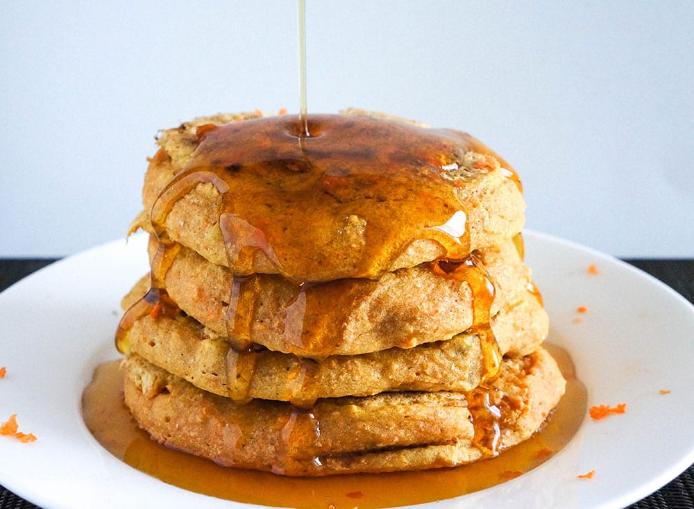 Whole Wheat Carrot Cake Pancakes