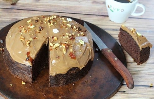 Chocolate Coffee Cake with Coffee Icing