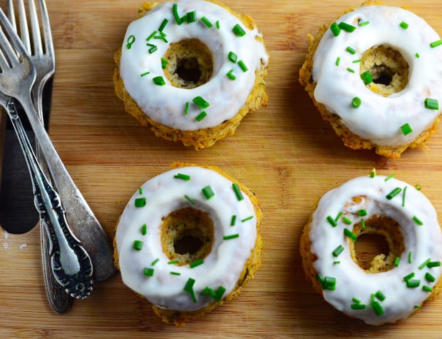Savory Herb Donuts with Cream Cheese "Glaze"