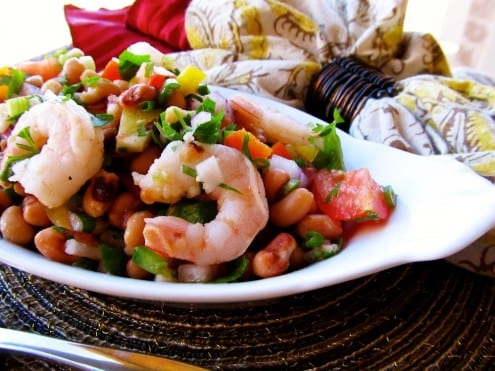 Spicy Shrimp and Black Eyed Pea Salad