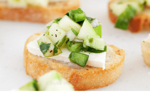 Apple and Mozzarella Bruschetta