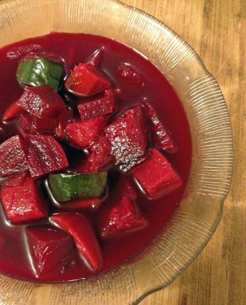 Roasted Beet and Mixed Vegetable Soup