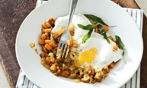 Potato Hash with Fried Eggs