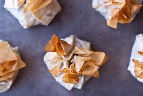 Swiss Chard and Feta Phyllo Purses