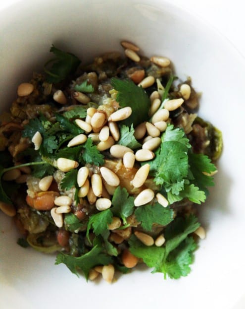 Vegetable Stew with Pine Nuts and Raisins