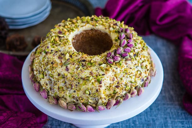 rosewater cardamon pistachio bundt cake recipe