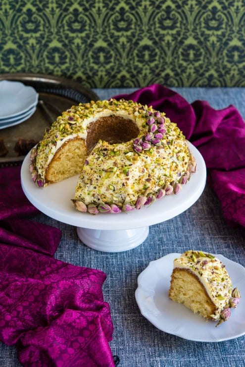 rosewater cardamon pistachio bundt cake recipe