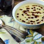 Creamy Saffron Cauliflower Soup with Sumac Oil Recipe