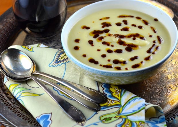Creamy Saffron Cauliflower Soup with Sumac Oil Recipe