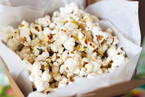 Cheesy Lemon Thyme Popcorn Recipe