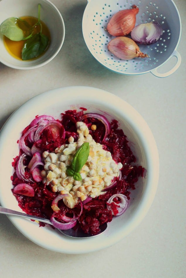 Yoghurt Chickpea and Beetroot Salad Recipe