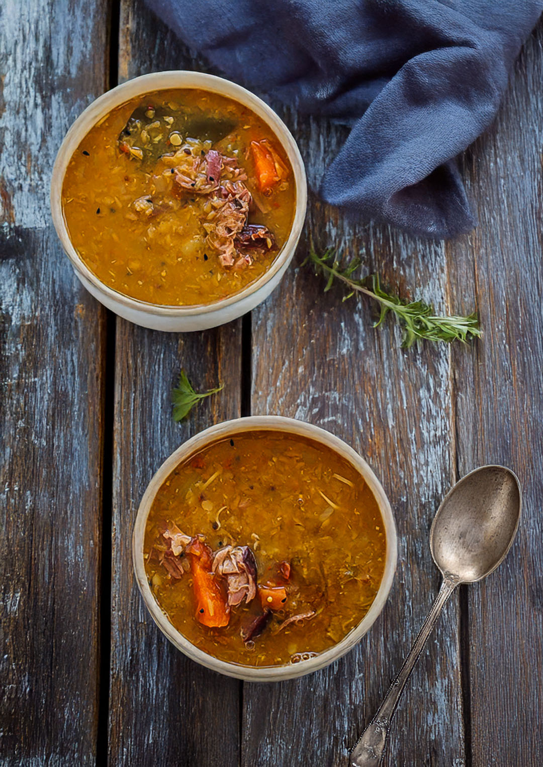 Red Lentil Coconut Ham Hock Soup