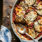 Pain sumac, aubergines et mozzarella